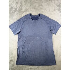 Lululemon Shirt Mens XL Blue Metal Vent Tech Short Sleeve Athletic Outdoor